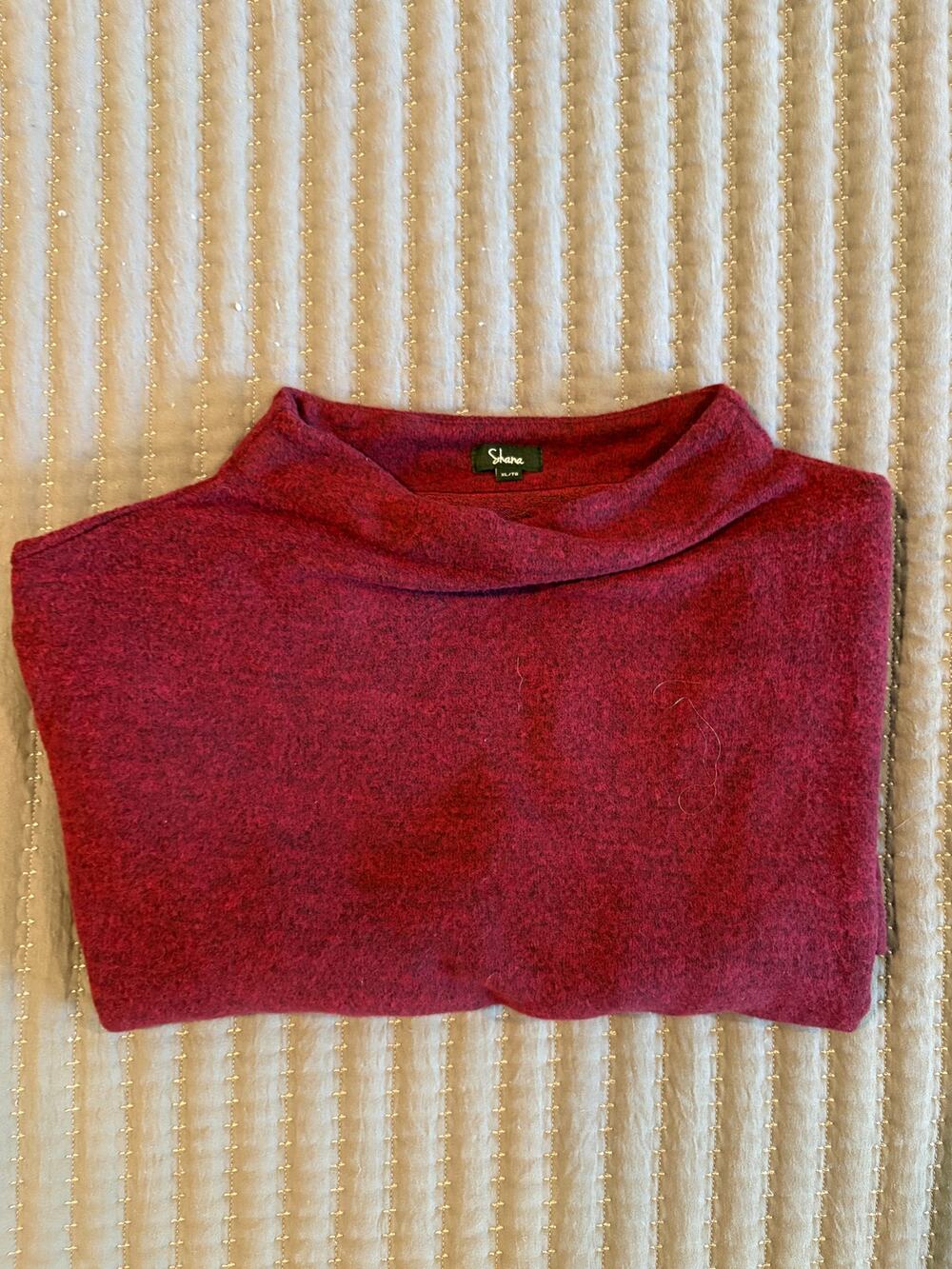 Shana Heather Mock Neck Pocket Sweater Soft Knit - Womens XL